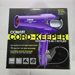 Conair Cord-Keeper 1875 Watt 2-in-1 Styler - Purple